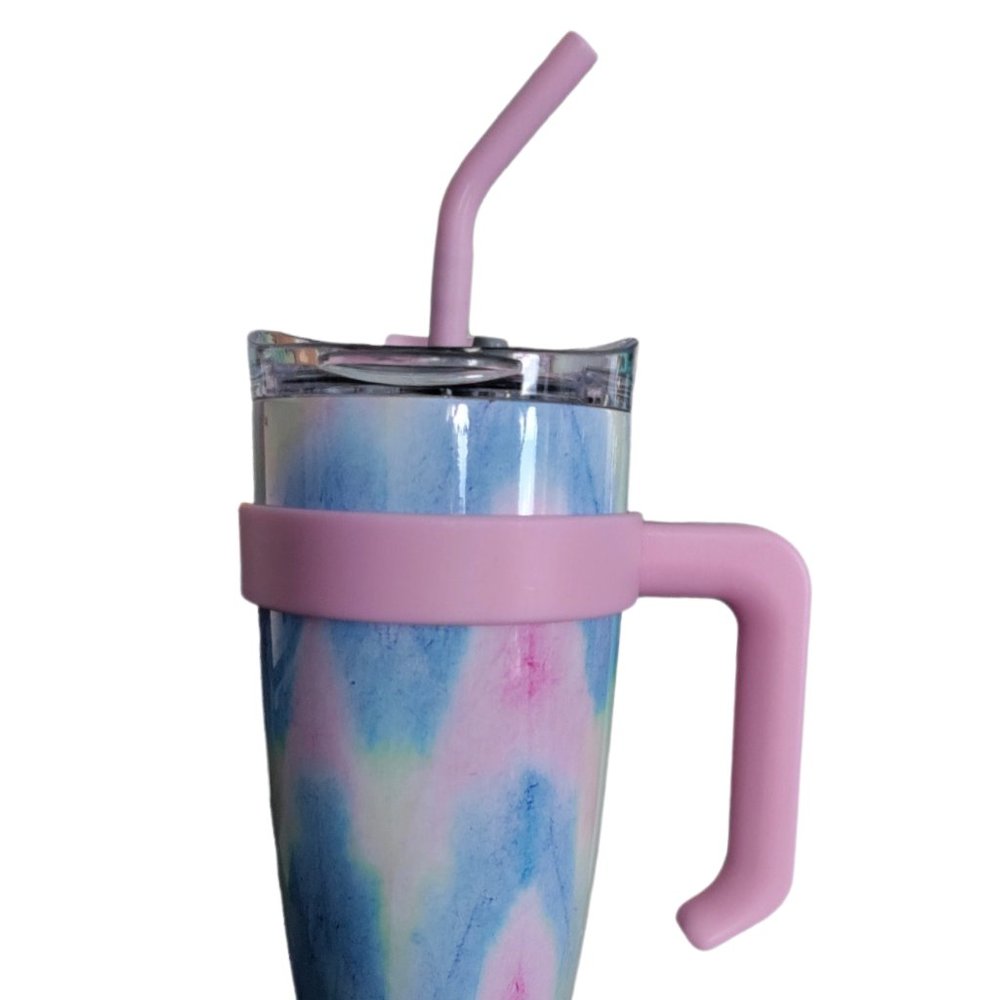 40 oz Tumbler with Lid, straw, and handle